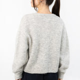Amélie Alpaca Cardigan - Light Grey