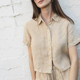 Anais Linen Shirt - Toffee