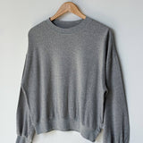 Pointelle Core Sweatshirt - Melange Grey