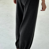 Pointelle Balloon Pants - Charcoal