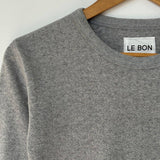 Pointelle Fundamental Tee - Melange Grey