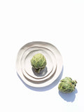 Stoneware Rounded Plates in Pearl