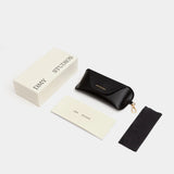 case and box included for Romi Sunglasses - Transparent Rust