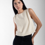 Boucle Tank - Cream — view 6