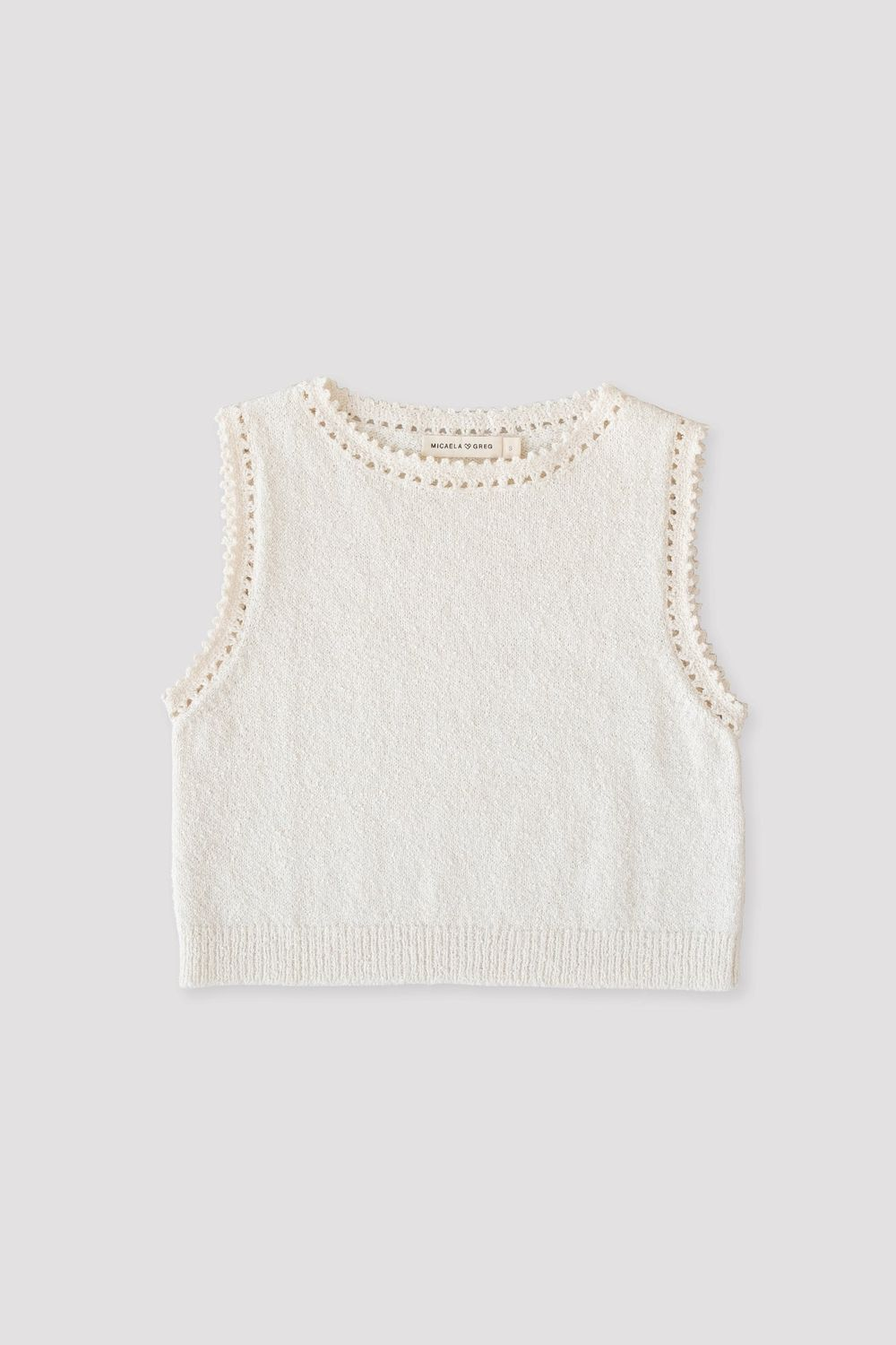 Boucle Tank - Cream — view 2