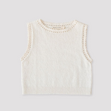 Boucle Tank - Cream — view 2