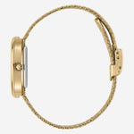 Jane Watch Tethered - Gold and Black side view of circular band