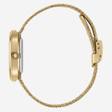 Jane Watch Tethered - Gold and Black side view of circular band