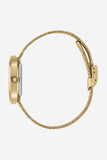 Jane Watch Tethered - Gold and Black side view of circular band