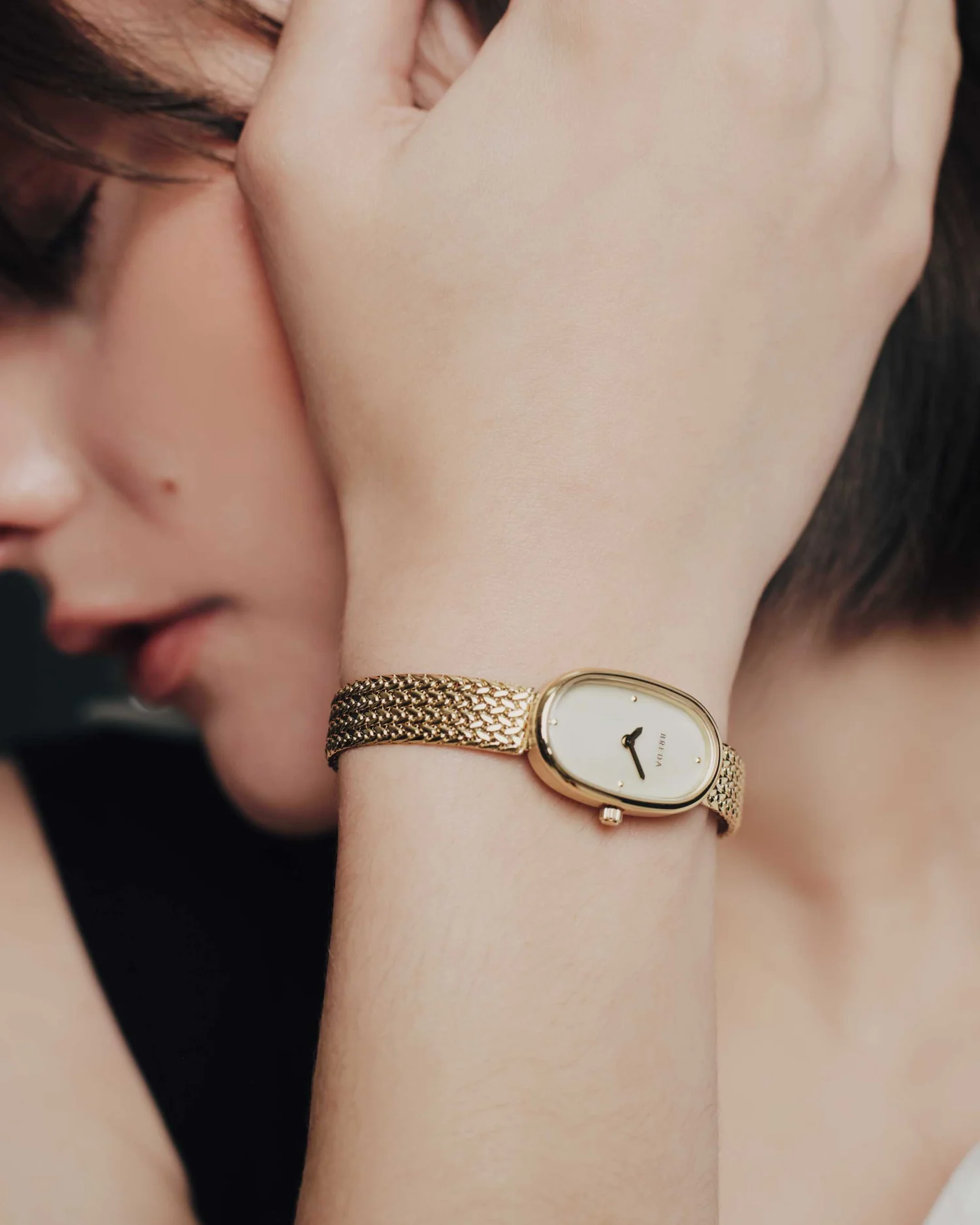 Jane Small Watch Tethered - Gold and Champagne — view 2