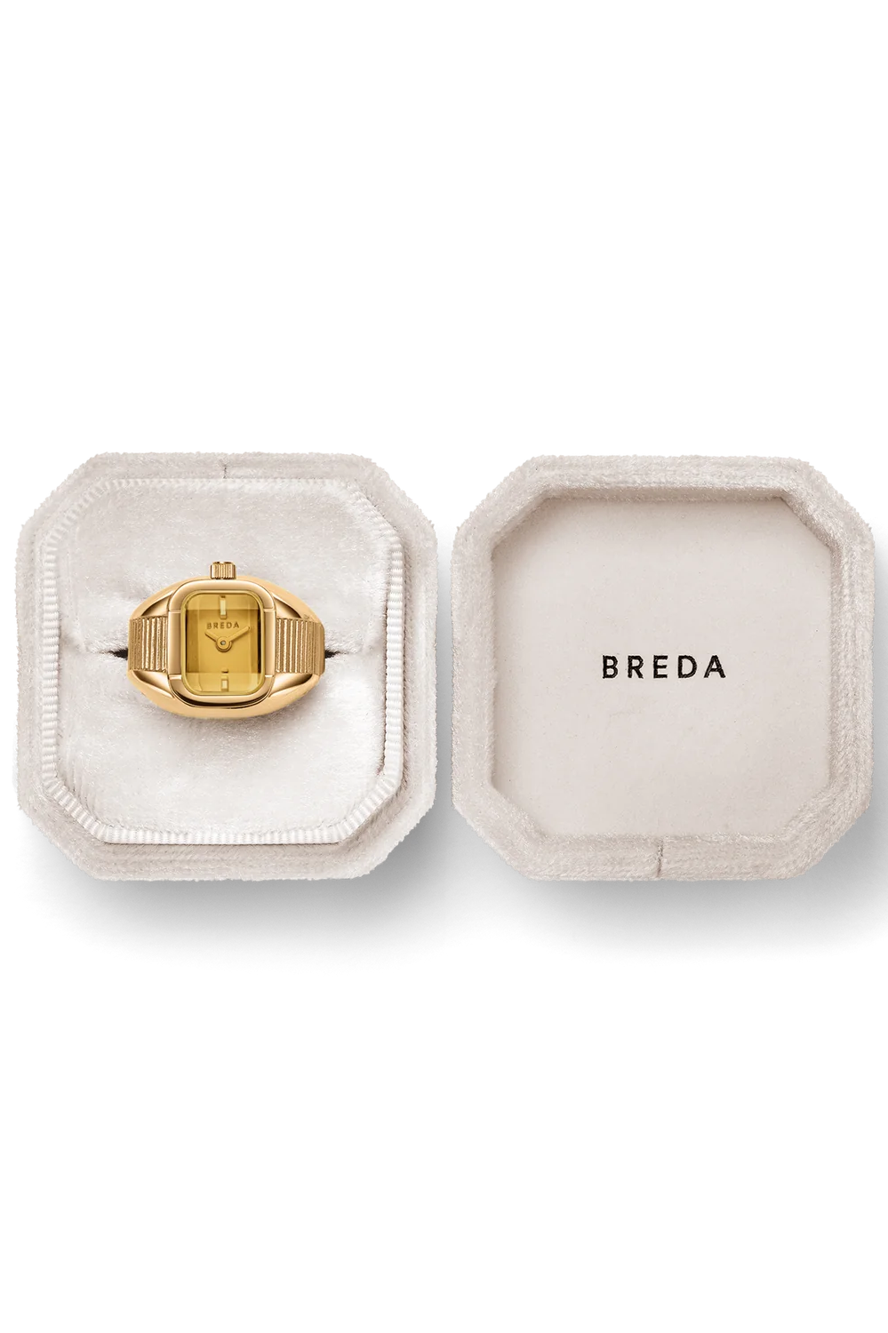 Nocturne Time Ring - Gold and Deep Amber ring in box