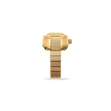 Nocturne Time Ring - Gold and Deep Amber band from side