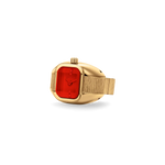 Nocturne Time Ring - Deep Gold and Flame view from side
