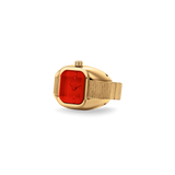 Nocturne Time Ring - Deep Gold and Flame view from side