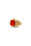 Nocturne Time Ring - Deep Gold and Flame view from side