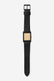 Virgil Watch - Black and Gold with band laying flat