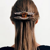 Jumbo Heirloom Claw in Brown Shell Checker