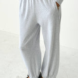 Pointelle Balloon Pants - Icy Grey