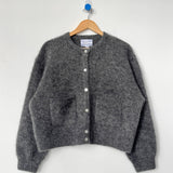 Amélie Alpaca Cardigan - Charcoal
