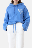 Cactus Embroidery Hoodie - Cornflower Blue