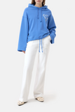 Cactus Embroidery Hoodie - Cornflower Blue