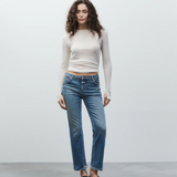 Junna Straight Jeans - Mid Blue