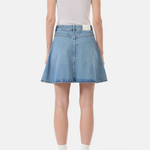 Volant Mini Skirt - Mid Blue — view 4