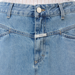 Volant Mini Skirt - Mid Blue — view 5