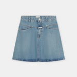 CLOSED Volant Mini Skirt - Mid Blue