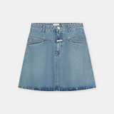 CLOSED Volant Mini Skirt - Mid Blue
