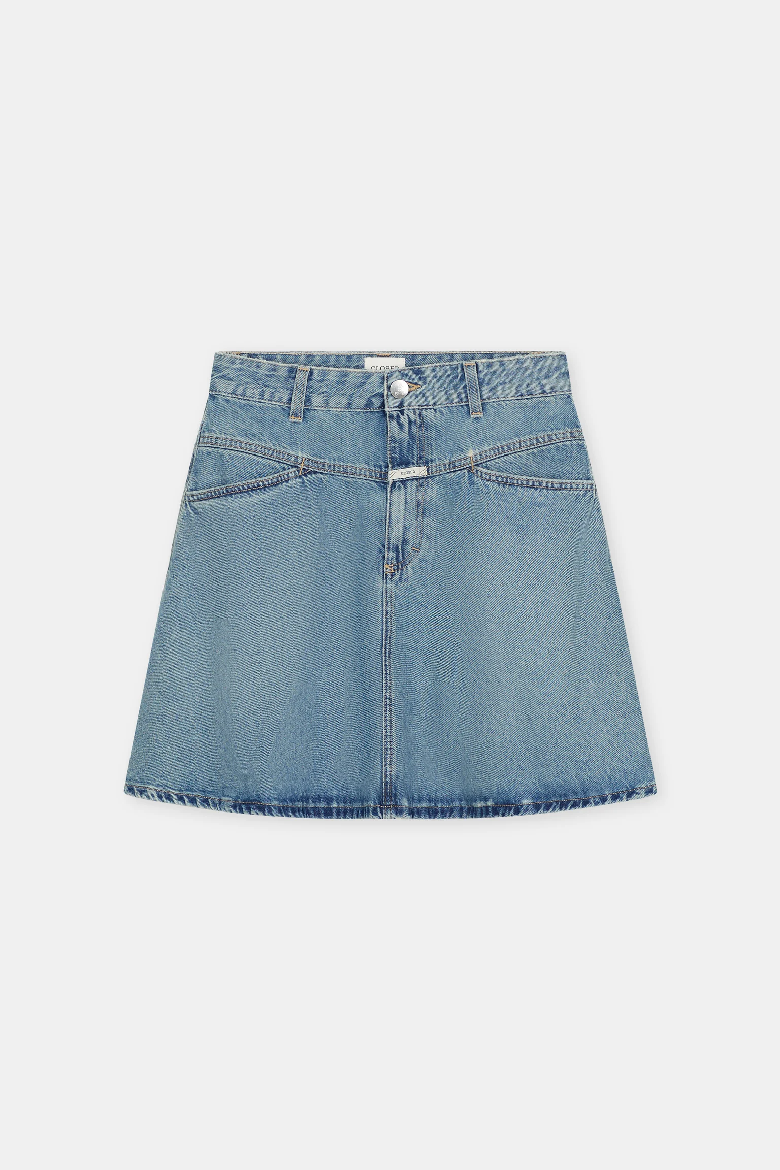 CLOSED Volant Mini Skirt - Mid Blue