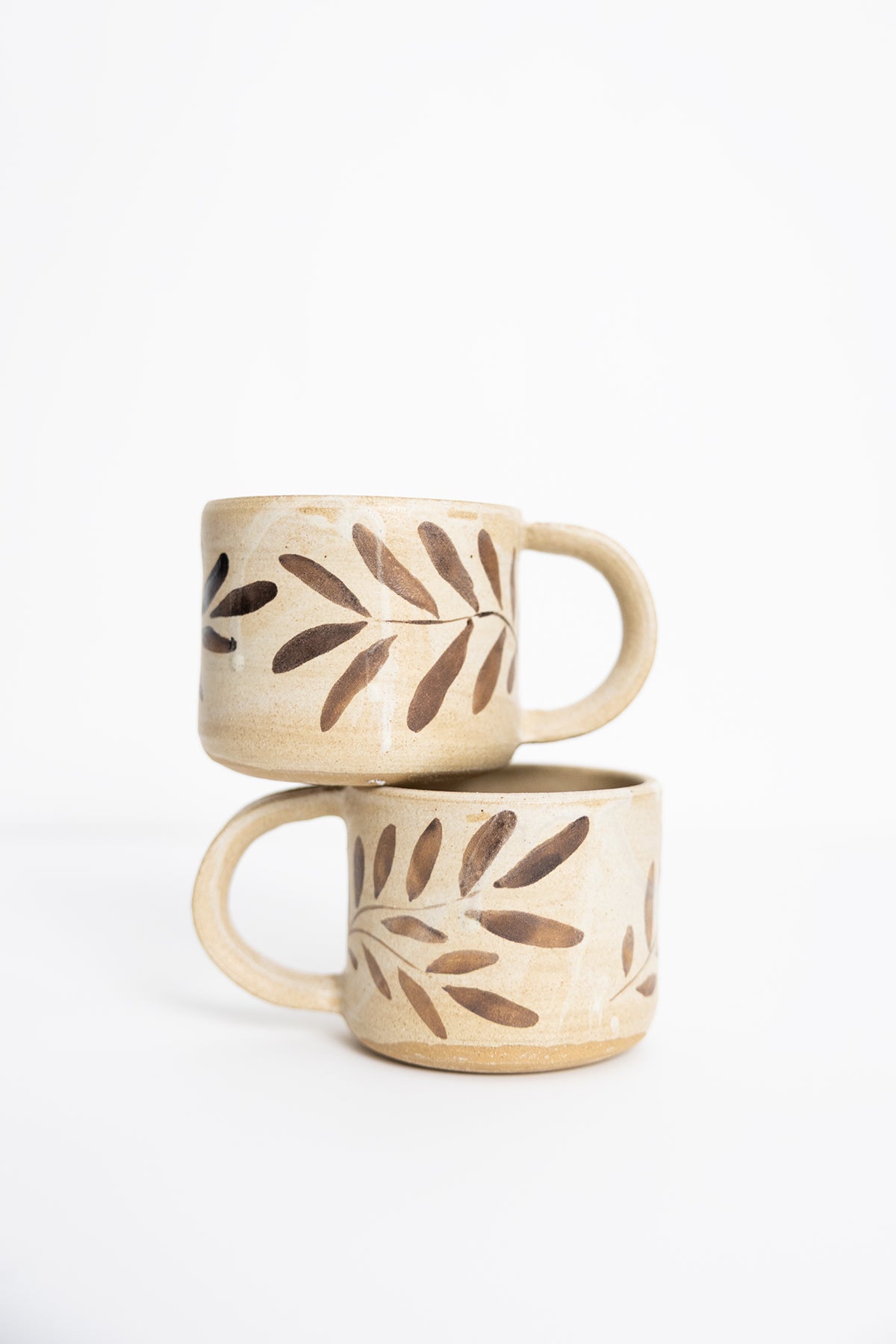 Bettina Chow Pottery Hand painted Mugs