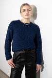 Crewneck Long Sleeve Sweater - Denim Blue