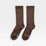 JONES + CO Le Bon Shoppe Camper Socks in Wood, a Merino wool blend sock with a cushioned footbed and seamless toe.
