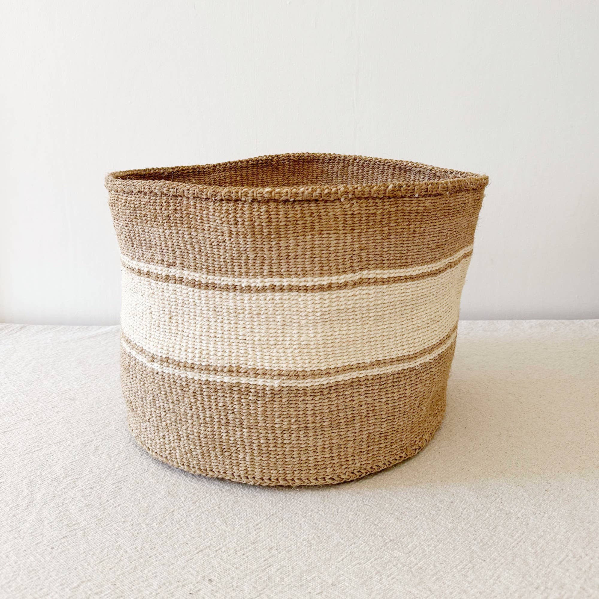 Storage Plant Basket - Striped Sand