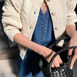 Mason Cotton Cardigan - Naturel