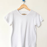Pointelle Babe Tee - Snow White