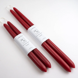 Beeswax Dipped Candles - Berry Red