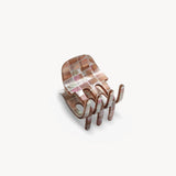 Mini Claw in Brown Shell Checker