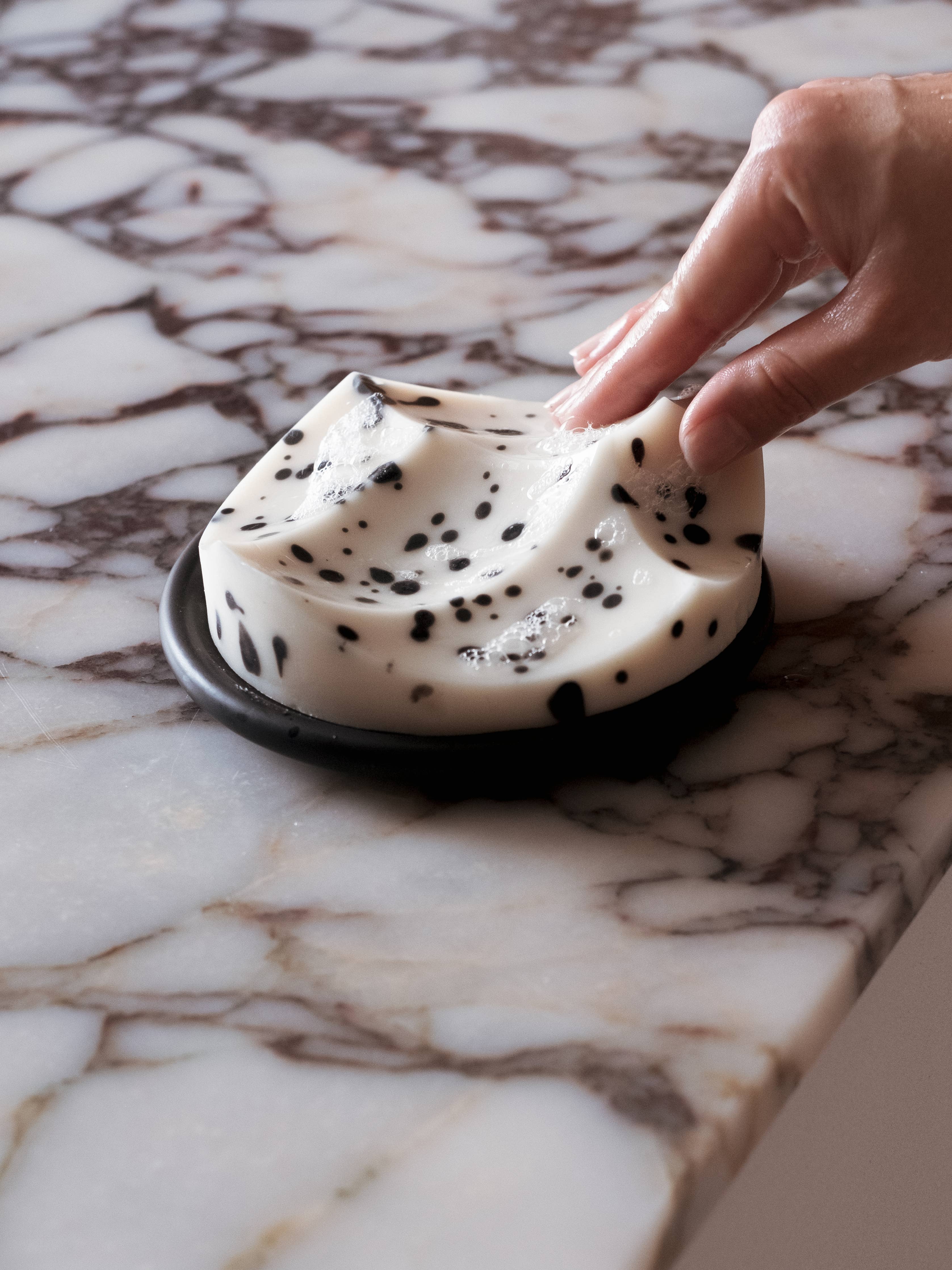 Erode Soap - White Grapefruit being used