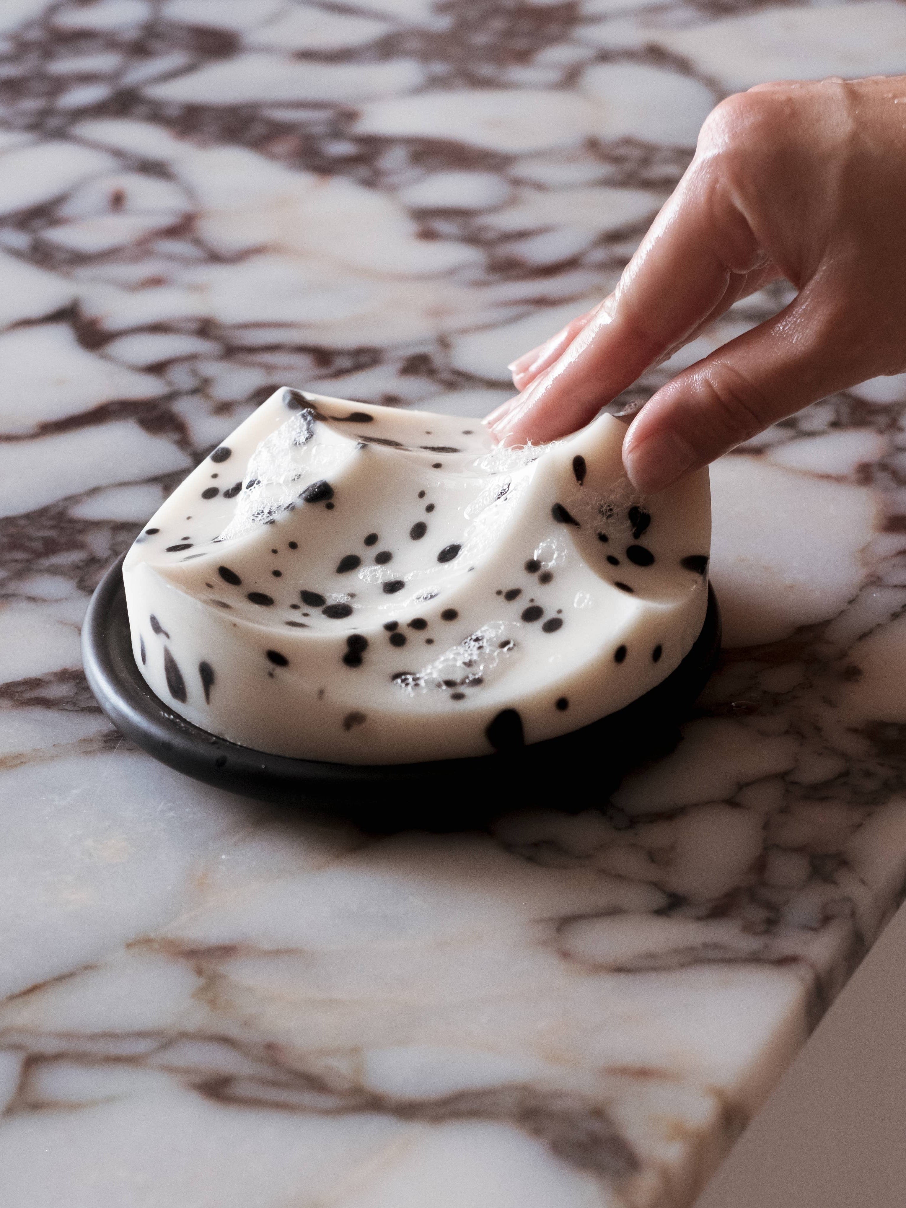 Erode Soap - White Grapefruit being used