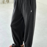Pointelle Balloon Pants - Charcoal