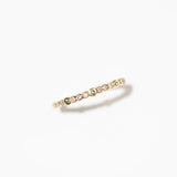 Diamond + Emerald Bezel Stacking Ring