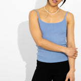 The Rib Spaghetti Tank - Cornflower