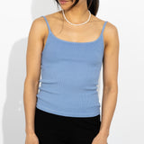 The Rib Spaghetti Tank - Cornflower