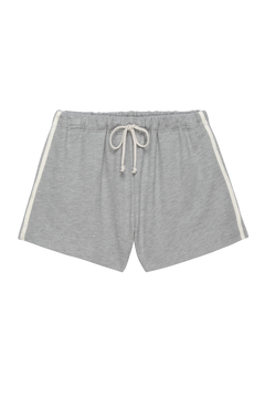Stripe Eco Terry Short - Heather Grey