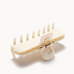 hinge view of No. 4 Claw Clip - Ivory 