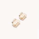 No. 1 Claw Clip Set - Ivory pictured on an angle 