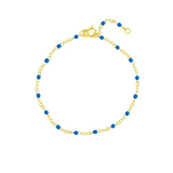 14K Enamel Bead Piatto Chain Bracelet