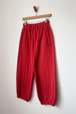 French Terry Balloon Pants - Coral Red